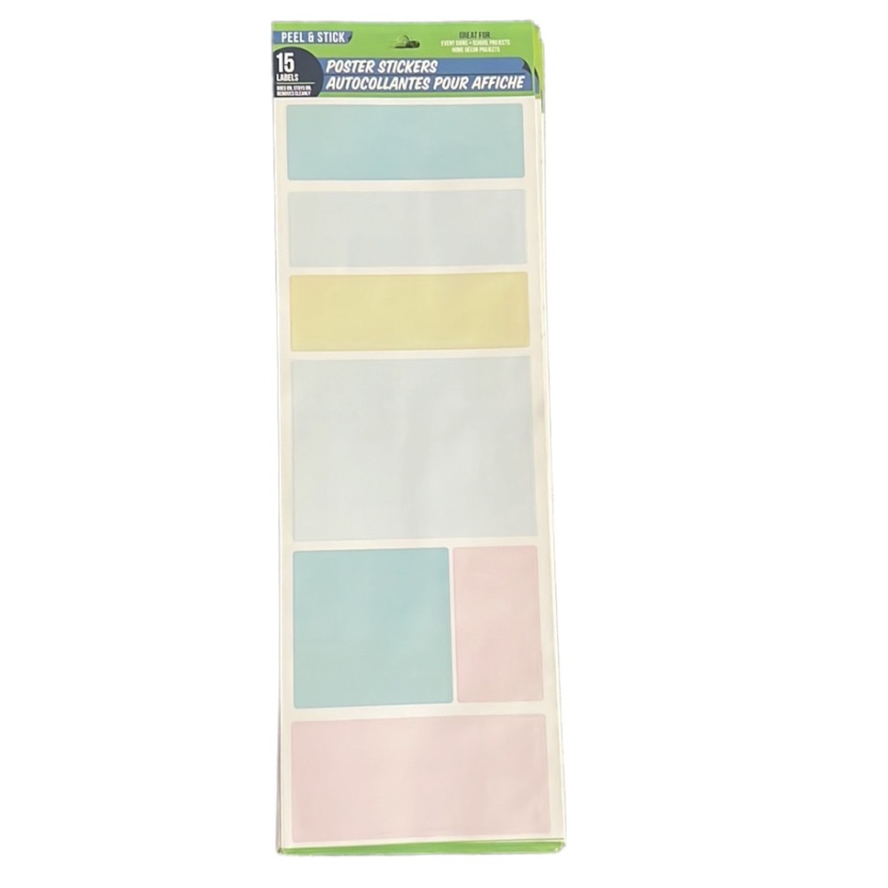 Peel and Stick poster labels By Green Brier Lot of 4 NEW